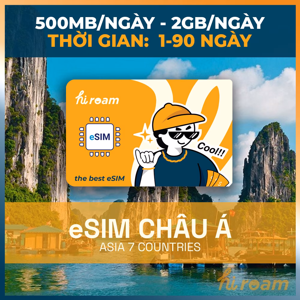 eSIM du lịch 9 Nước Châu Á