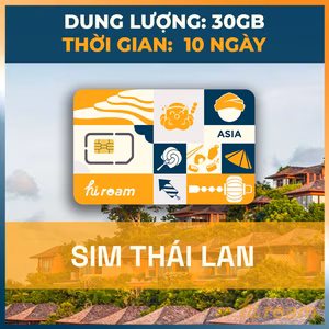SIM Thái Lan AIS 30GB - 10 Ngày không giới hạn 384kbps