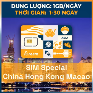 SIM Trung Quốc Hong Kong Macao - không chặn TIKTOK