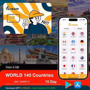 SIM World 140 Nước (AIS-SIM2Fly)