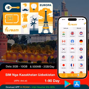 SIM 4 Nước Kazakhstan Uzbekistan Kyrgyzstan Pakistan