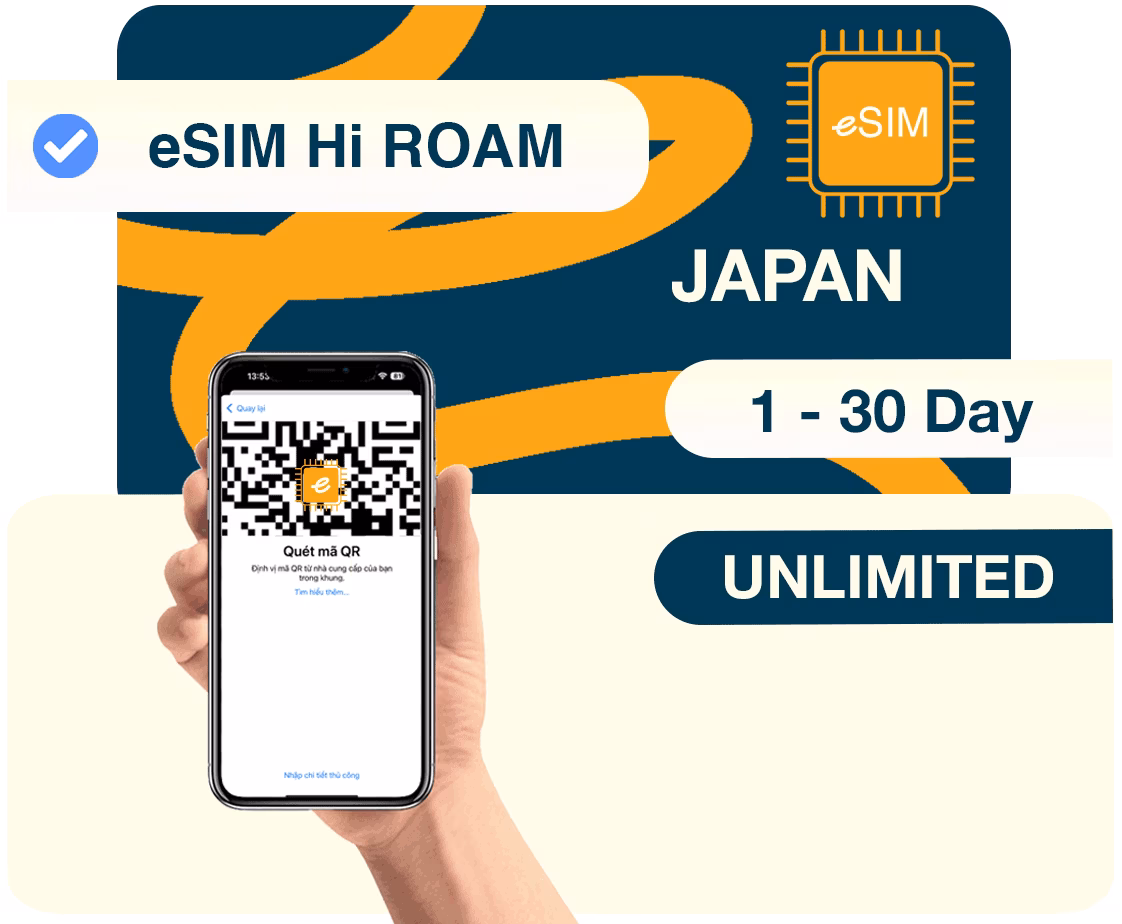 eSIM 5G Nhật Bản UNLIMITED