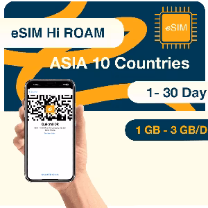 eSIM Châu Á 10 Nước