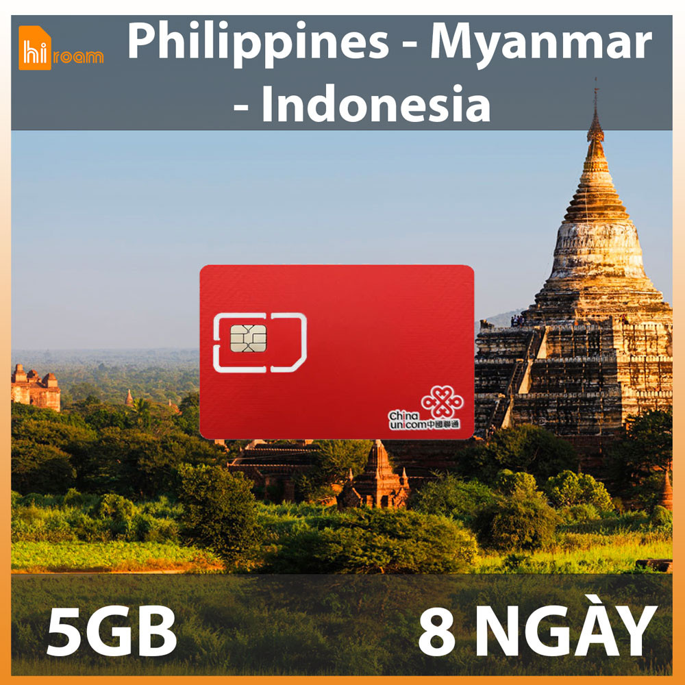 Sim 3 Nước Philippines - Myanmar - Indonesia