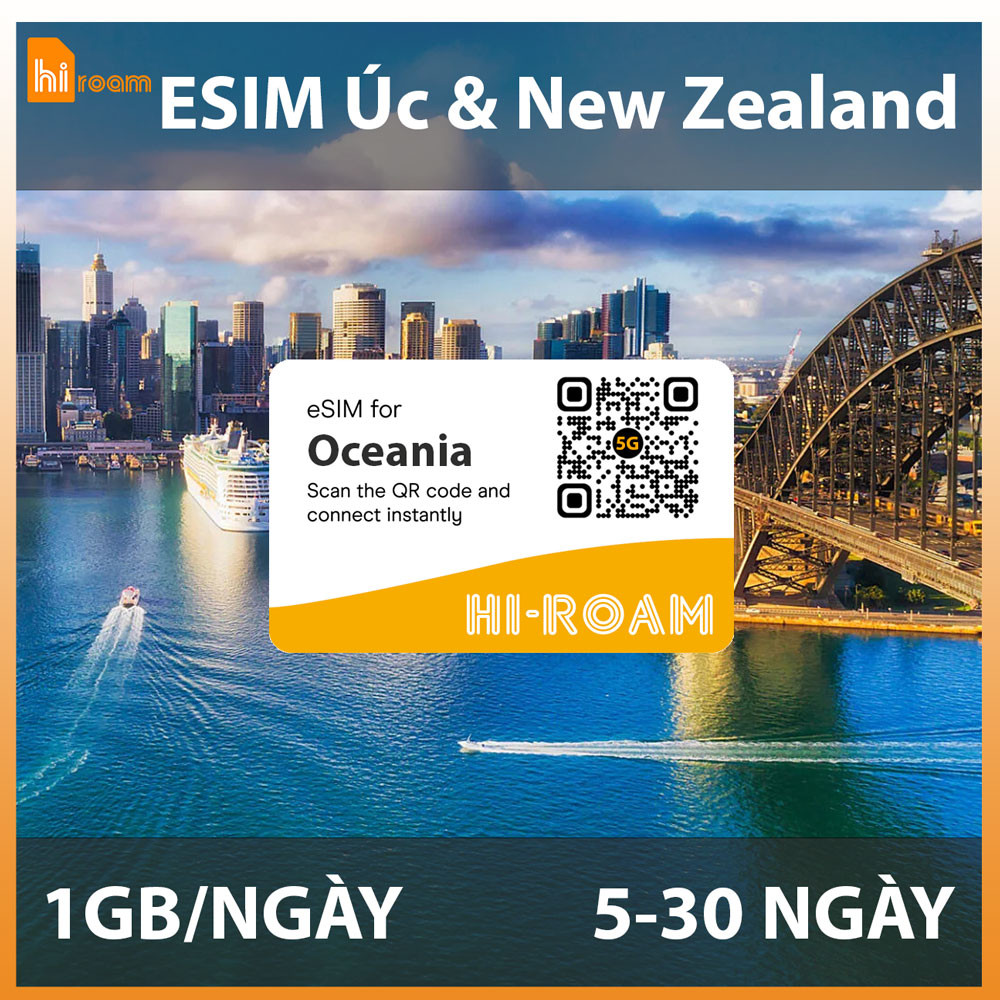 eSIM Úc và New Zealand