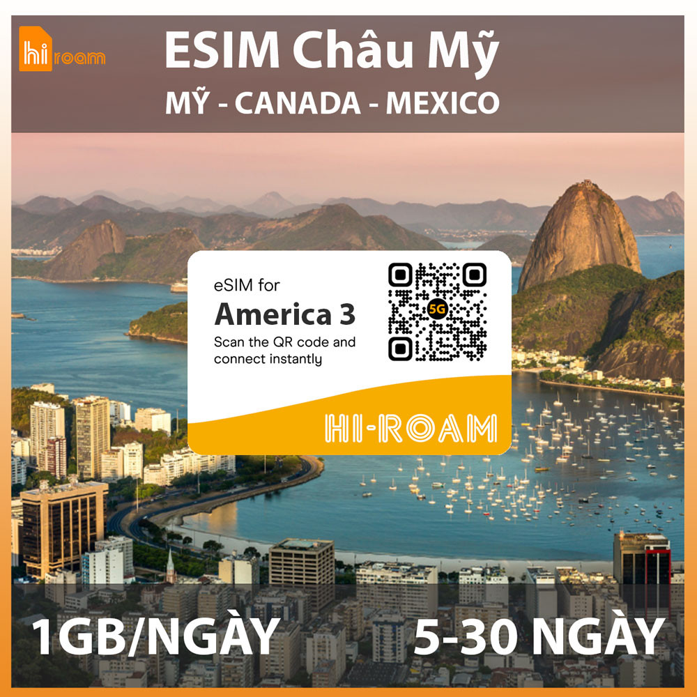 eSIM Châu Mỹ (Mỹ, Canada và Mexico)